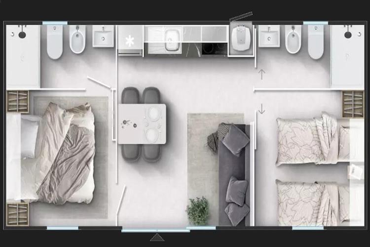 Mobile Home Mediteran Superior By The Pool In Caravan Park Strasko, 노바야 외부 사진
